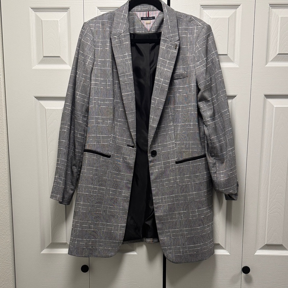 Tommy Hilfiger Gray Plaid Blazer